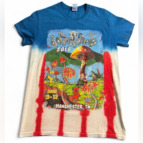 2016 Bonnaroo Music Festival Tie Dye T-Shirt Manchester TN - Grateful Dead Bears - Picture 1 of 6